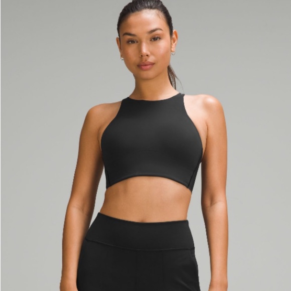 Like a Cloud High-Neck Longline Bra - Black - SZ 8
